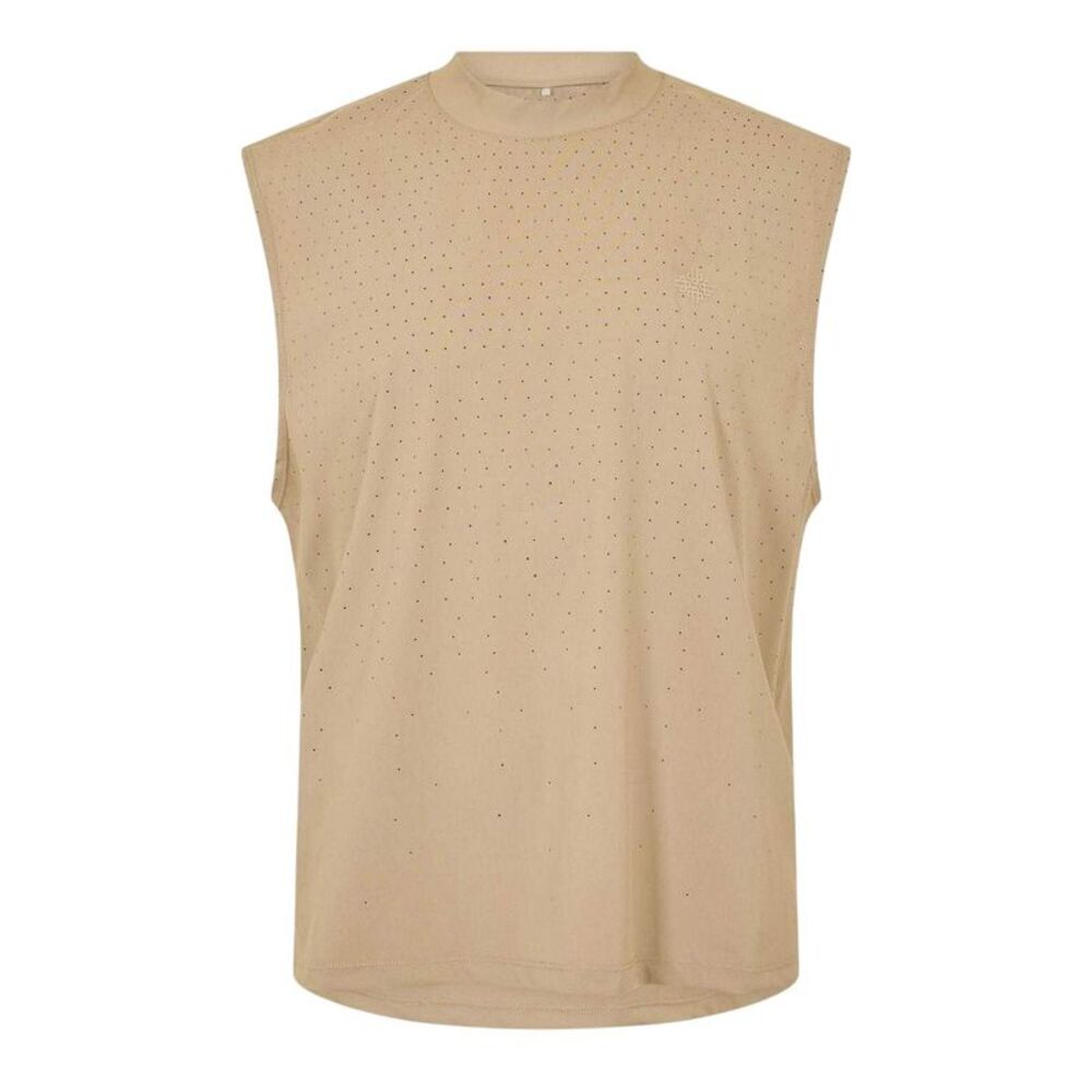 Couture Club Mens Perforated Training Tank Top / Sand